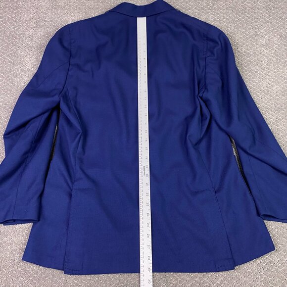 Gabo Napoli Wool Blazer Sport Coat Men's 44R Fits like 42S Blue Lightweight Wool - Picture 12 of 13